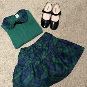 Gymboree Green and Blue Plaid 2pc Set